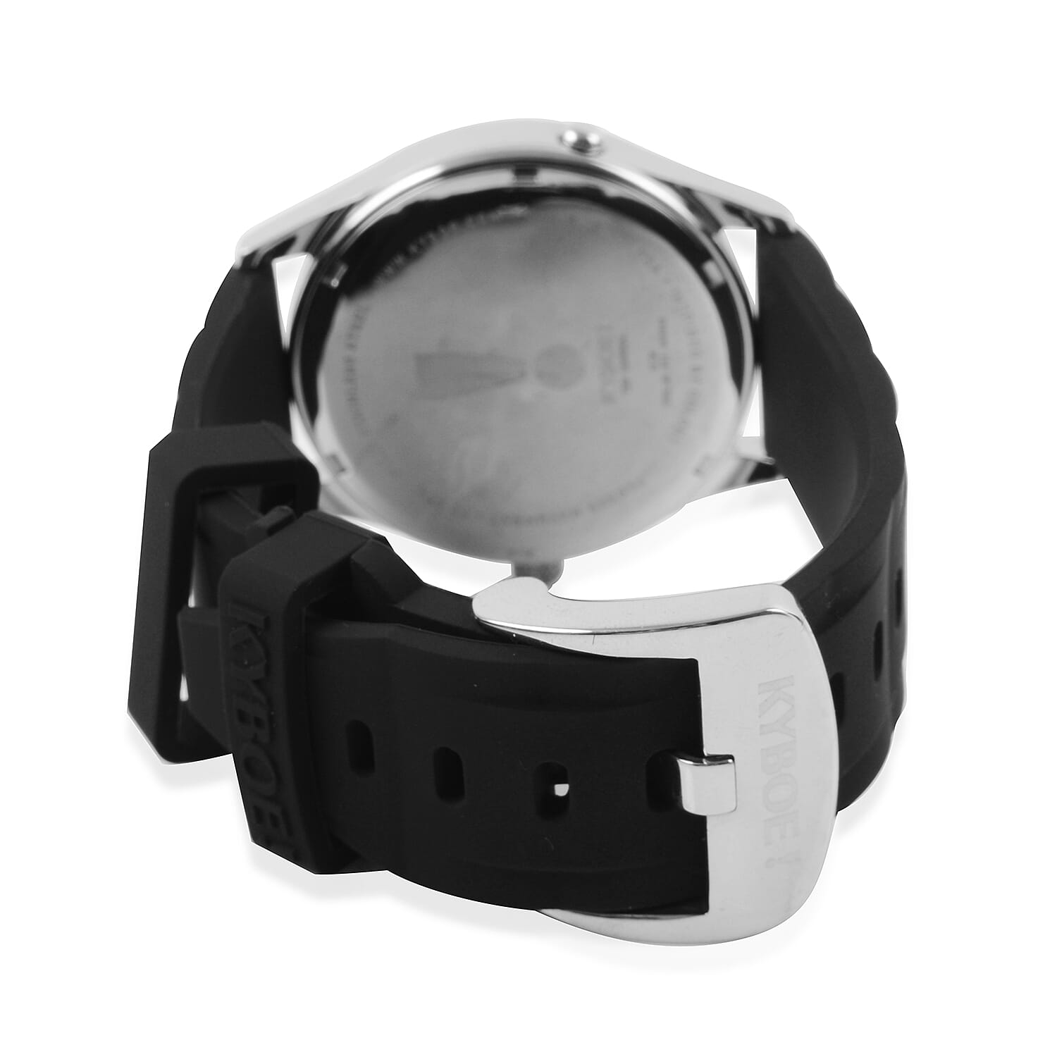 KYBOE Evolve Japanese Movement 100M Water Resistant Deep Splash  LED Watch in Stainless Steel and Black Strap