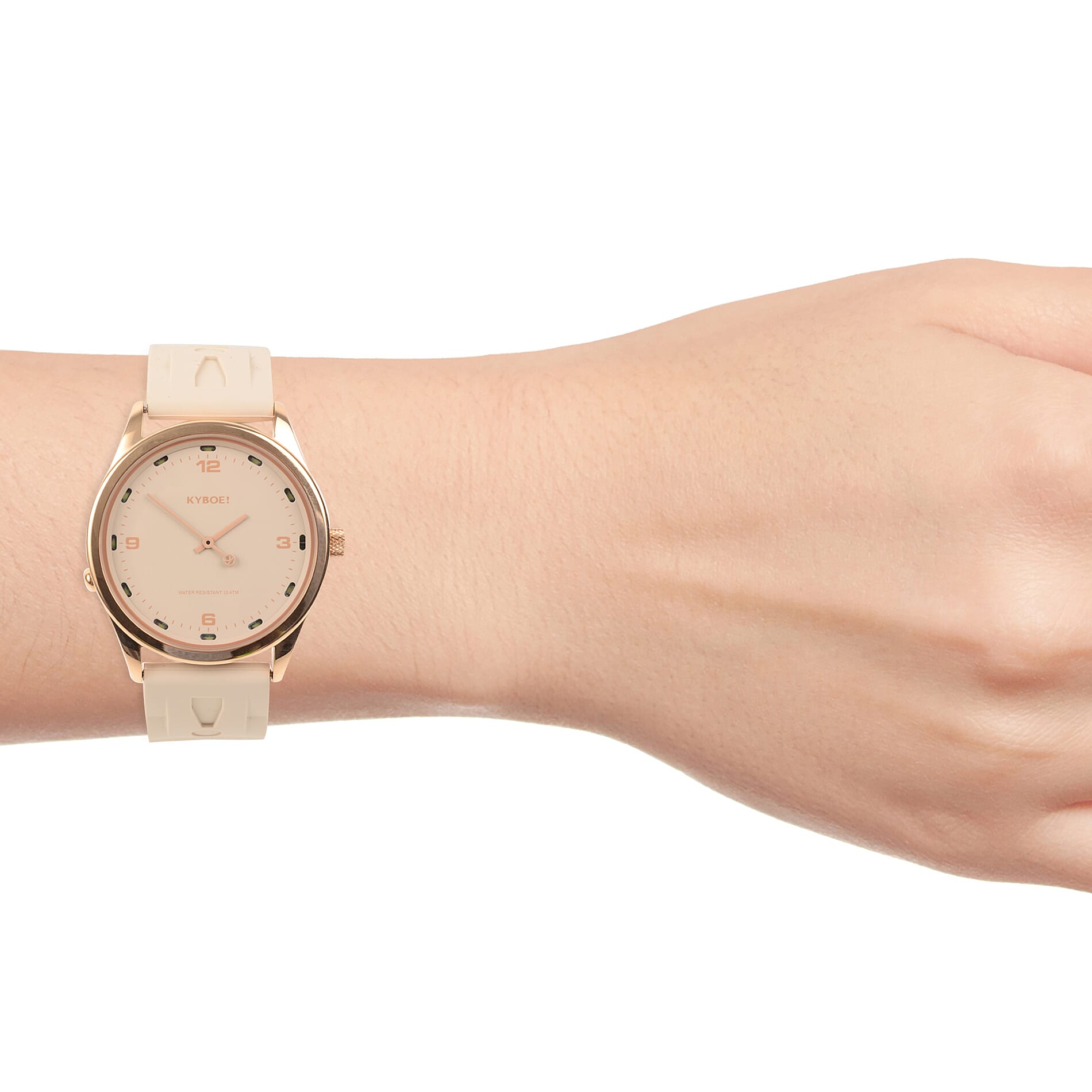 KYBOE Evolve Japanese Movement 100M Water Resistant Nude LED Watch in Stainless Steel