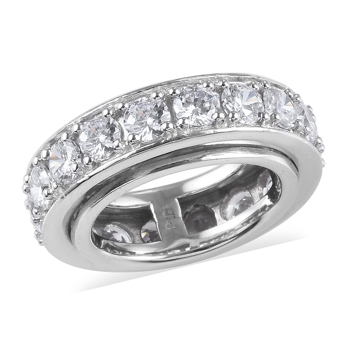 Simulated diamond clearance eternity band