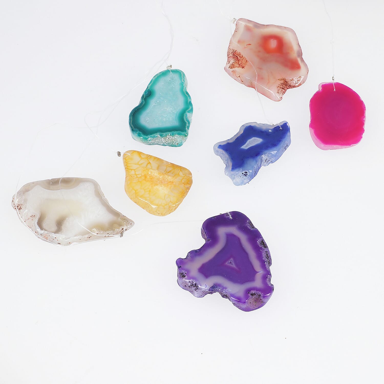 Handmade Gorgeous Natural Agate Windchime (Length - 45.72 - 55.88cm) (Stone size 2.54 - 5.08cm)