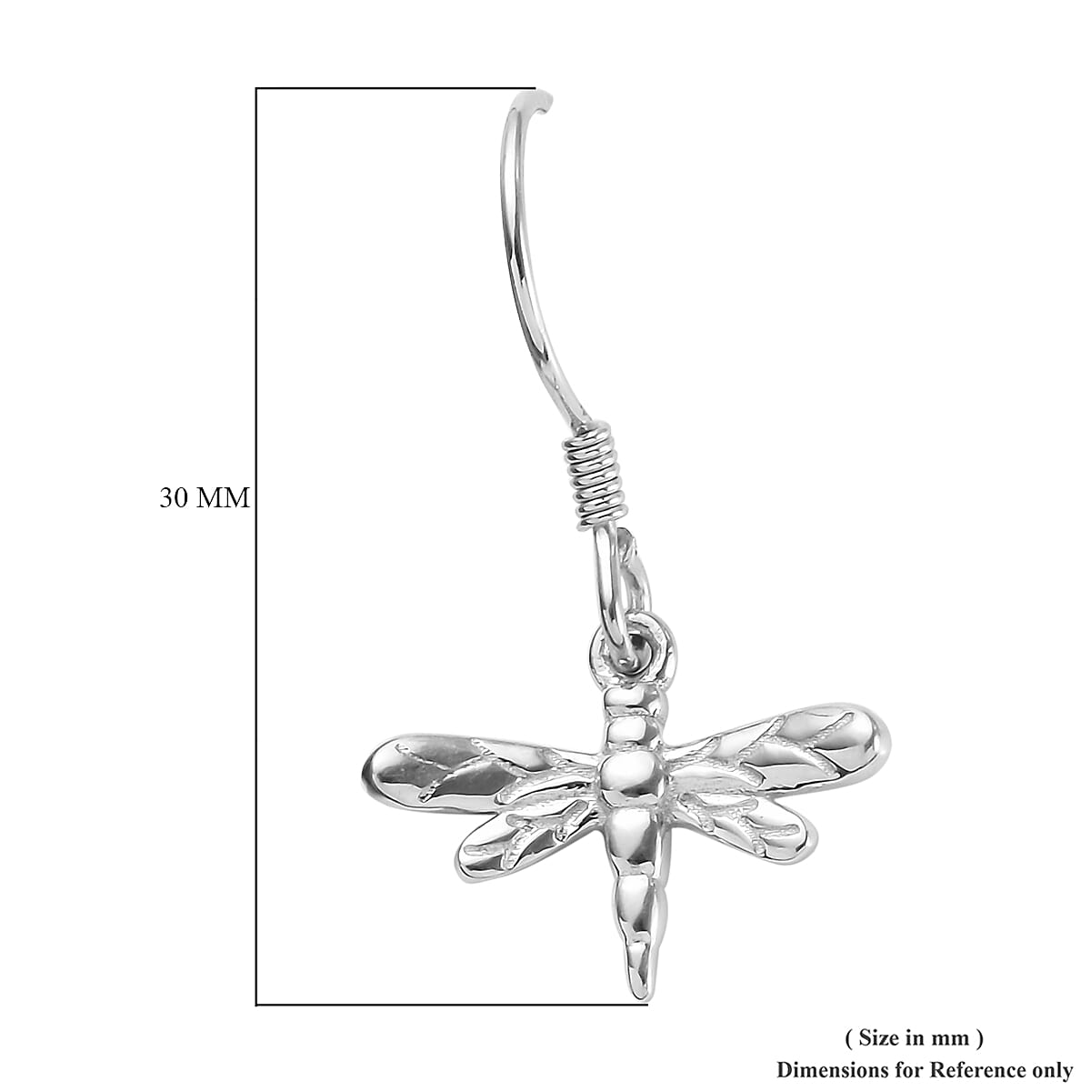 Platinum Overlay Sterling Silver Fish Hook Earrings