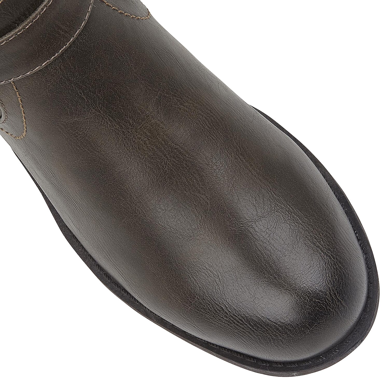 Lotus Brown Adriana Mid-Calf Biker Boots (Size 3)