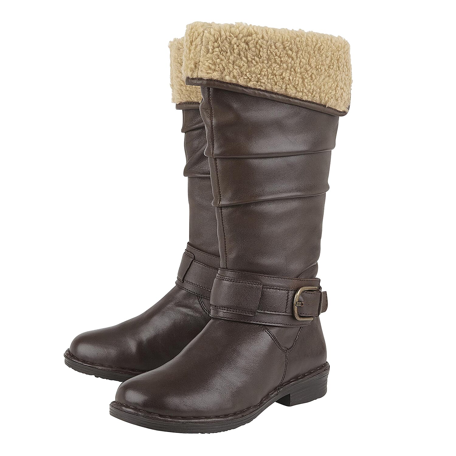 Lotus Brown Leather Talitha Knee-High Boots (Size 3)