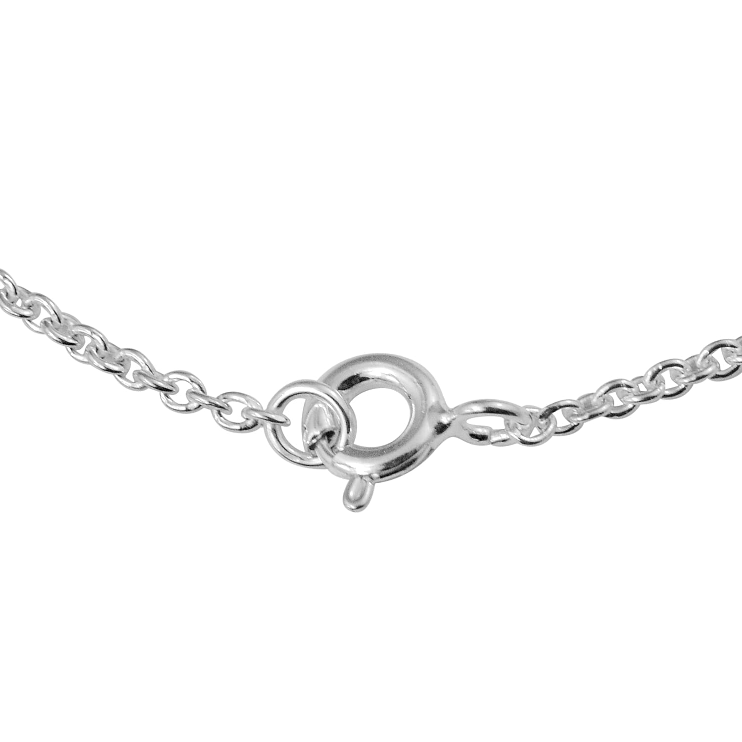 Sterling Silver Enamelled Butterfly Necklace (Size 18)