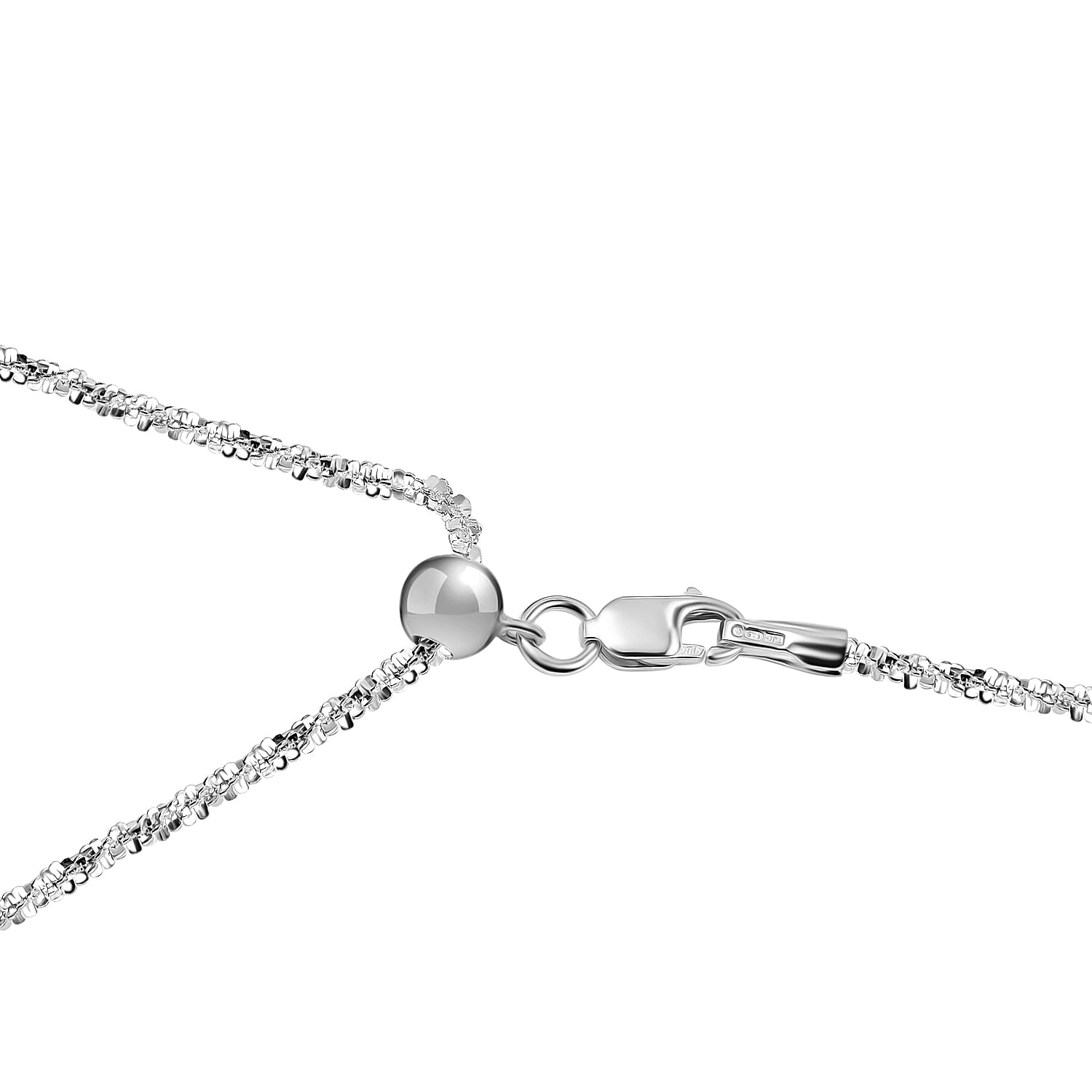 Vicenza Collection- Sterling Silver Adjustable Slider Chain (Size 24)
