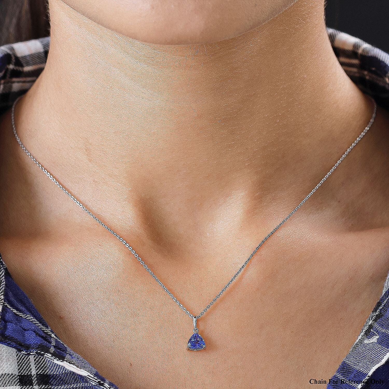 RHAPSODY 950 Platinum AAAA Tanzanite Trillion Solitaire Pendant