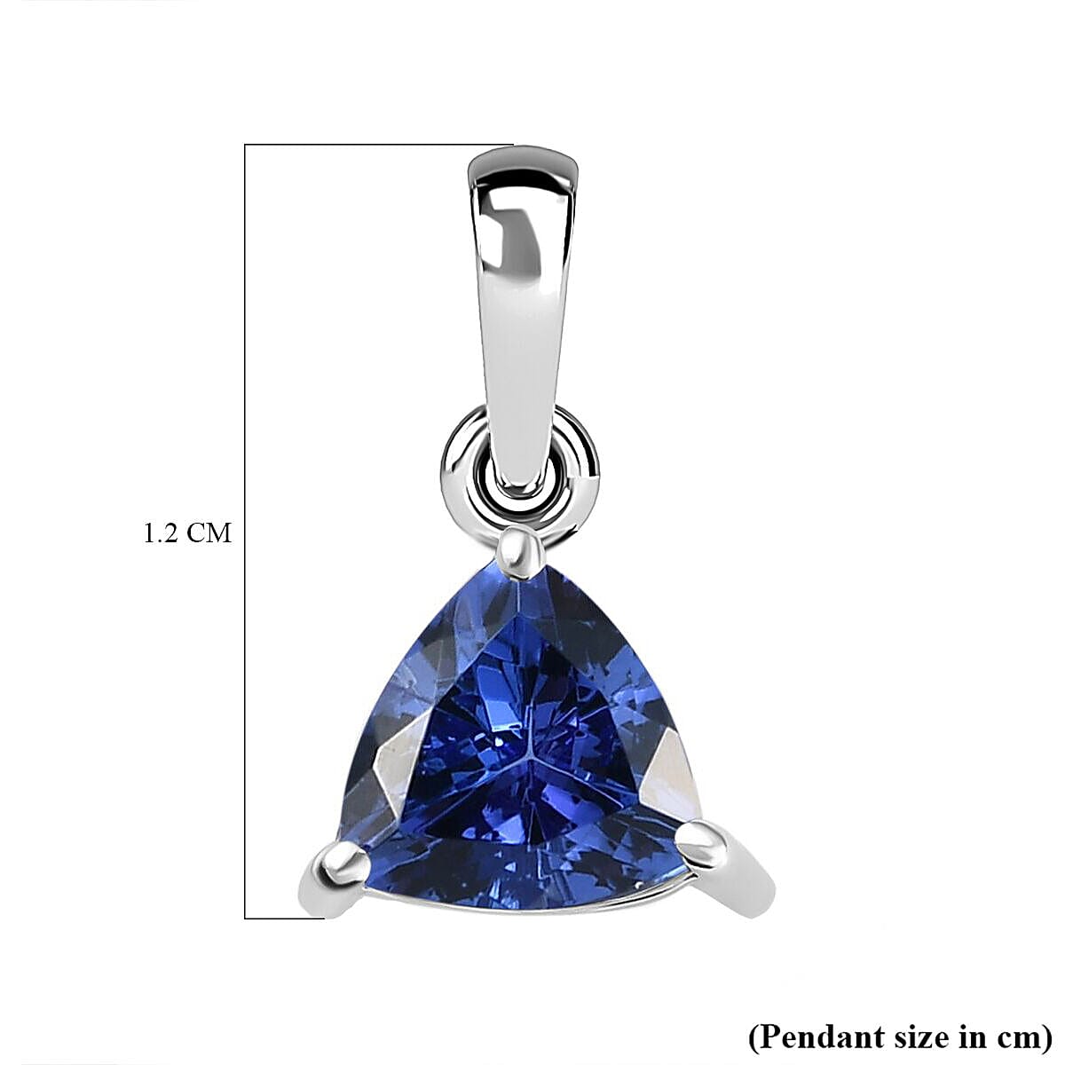 RHAPSODY 950 Platinum AAAA Tanzanite Trillion Solitaire Pendant