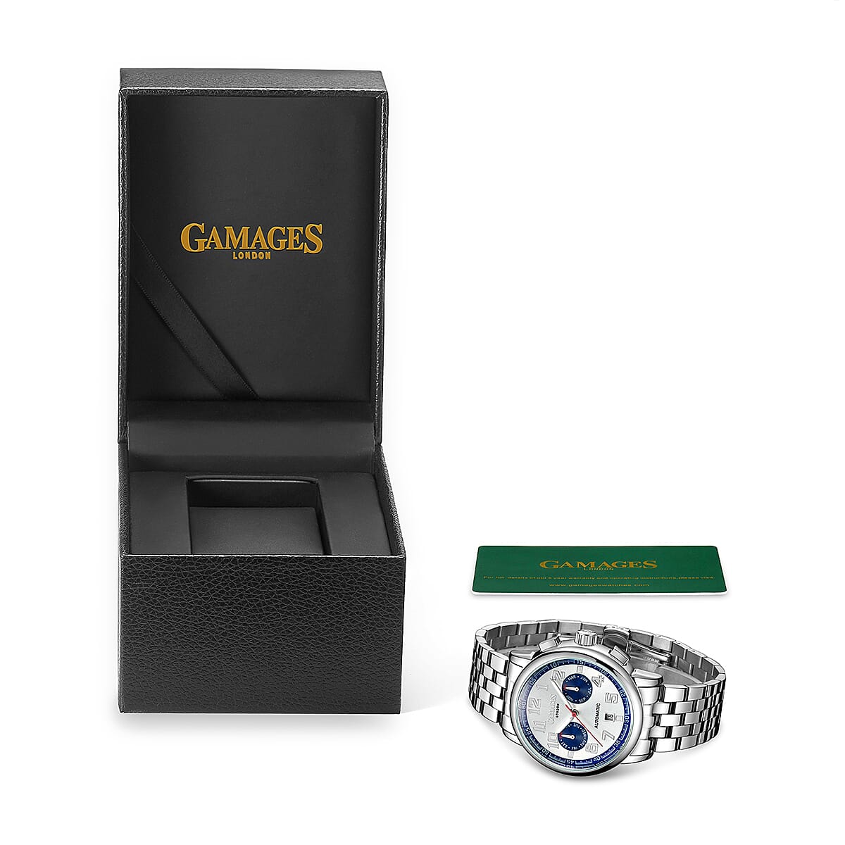 Limited Edition - GAMAGES OF LONDON Hand Assembled Triple Date Automatic Steel - 43mm - 3ATM