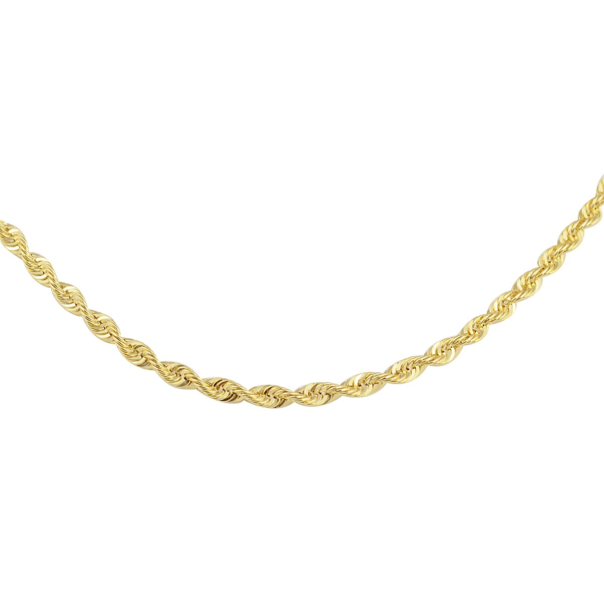 JCK Vegas Collection 9K Yellow Gold Rope Necklace (Size 36), Gold wt 4.35 Gms
