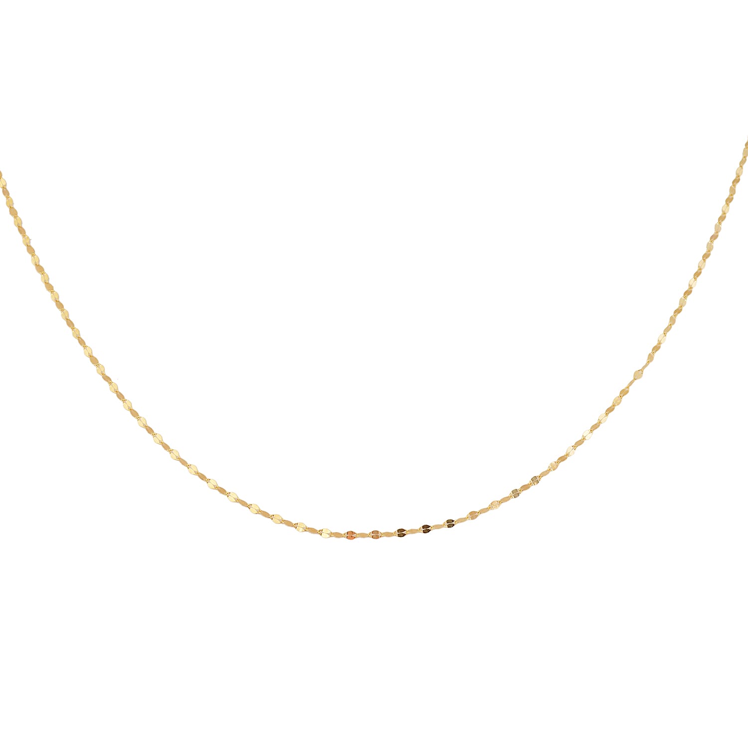 JCK Vegas Collection 9K Yellow Gold Valentino Necklace (Size 20) with Spring Ring Clasp