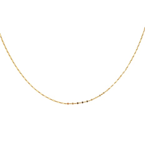 JCK Vegas Collection 9K Yellow Gold Valentino Necklace (Size 20) with Spring Ring Clasp