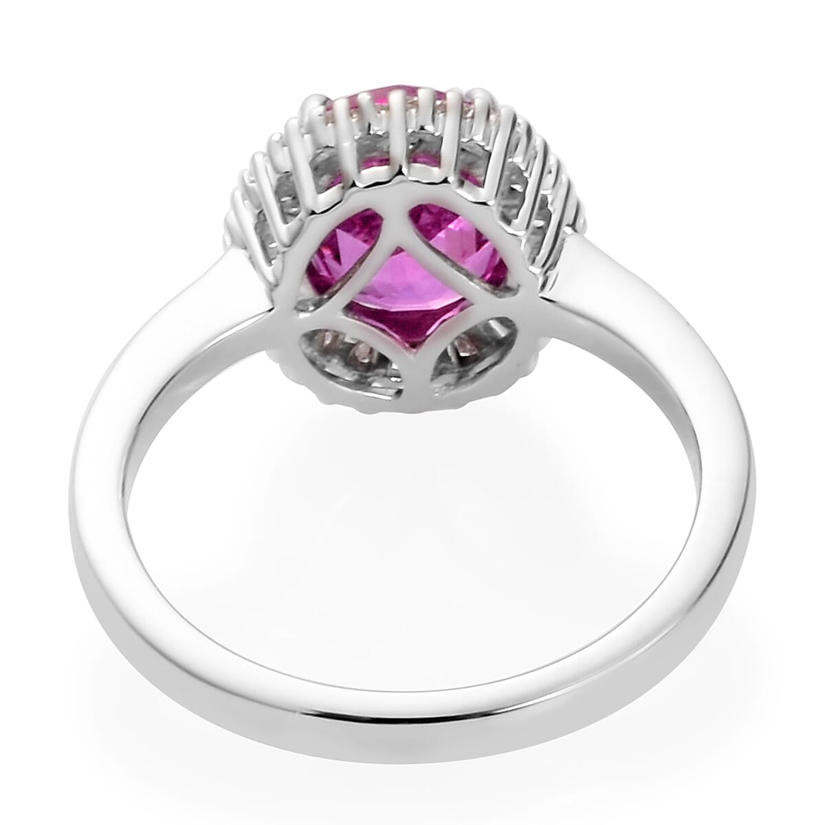 RHAPSODY Extremely Rare AAAA Toliara Sapphire (Ovl 9x7mm 2.50 Ct) and Diamond (0.25 Ct) Ring in Platinum 2.750 Ct.