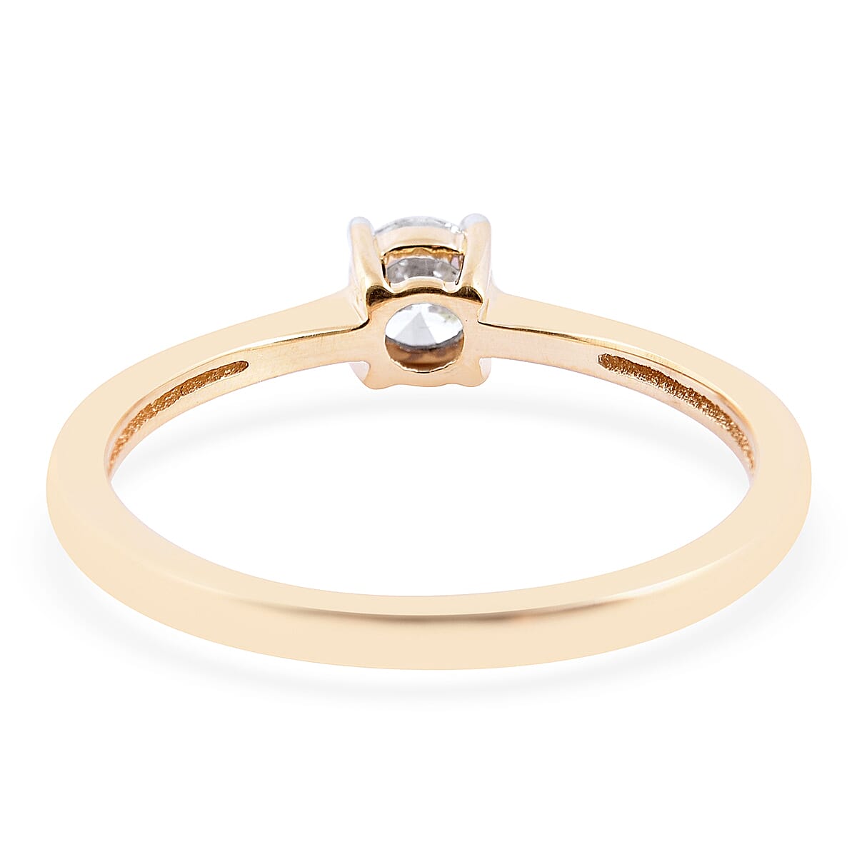 ILIANA 18K Yellow Gold IGI Certified Diamond (Rnd) (SI-G-H) Solitaire Ring 0.33 Ct.