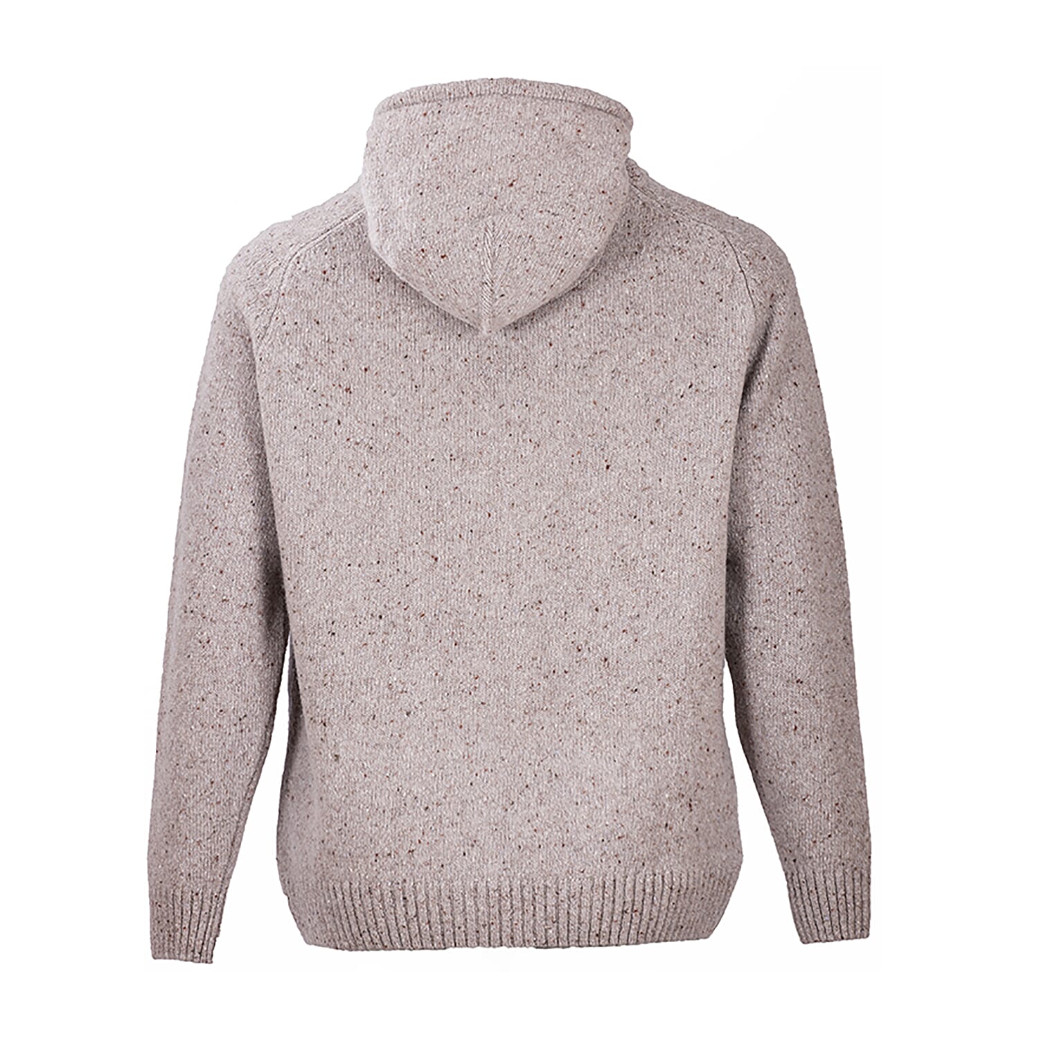 Aran Woollen Mills Merino Wool Hooded Jumper (Size Medium) - Oat