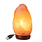 Natural Shape Himalayan Salt Lamp with Colour Changing LED & USB Plug