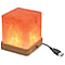 Natural Shape Himalayan Salt Lamp with Colour Changing LED & USB Plug
