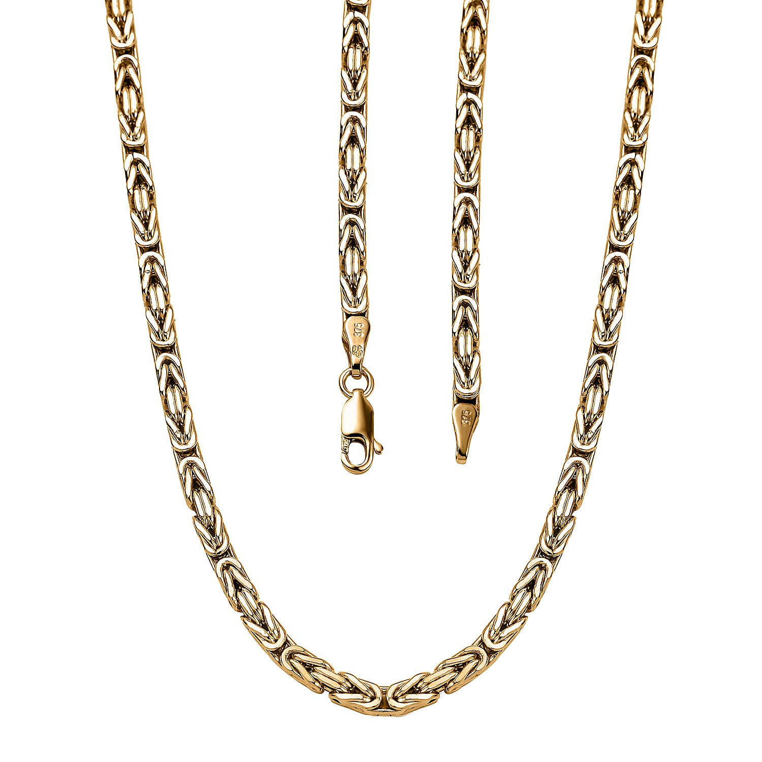 Gold byzantine chain on sale necklace