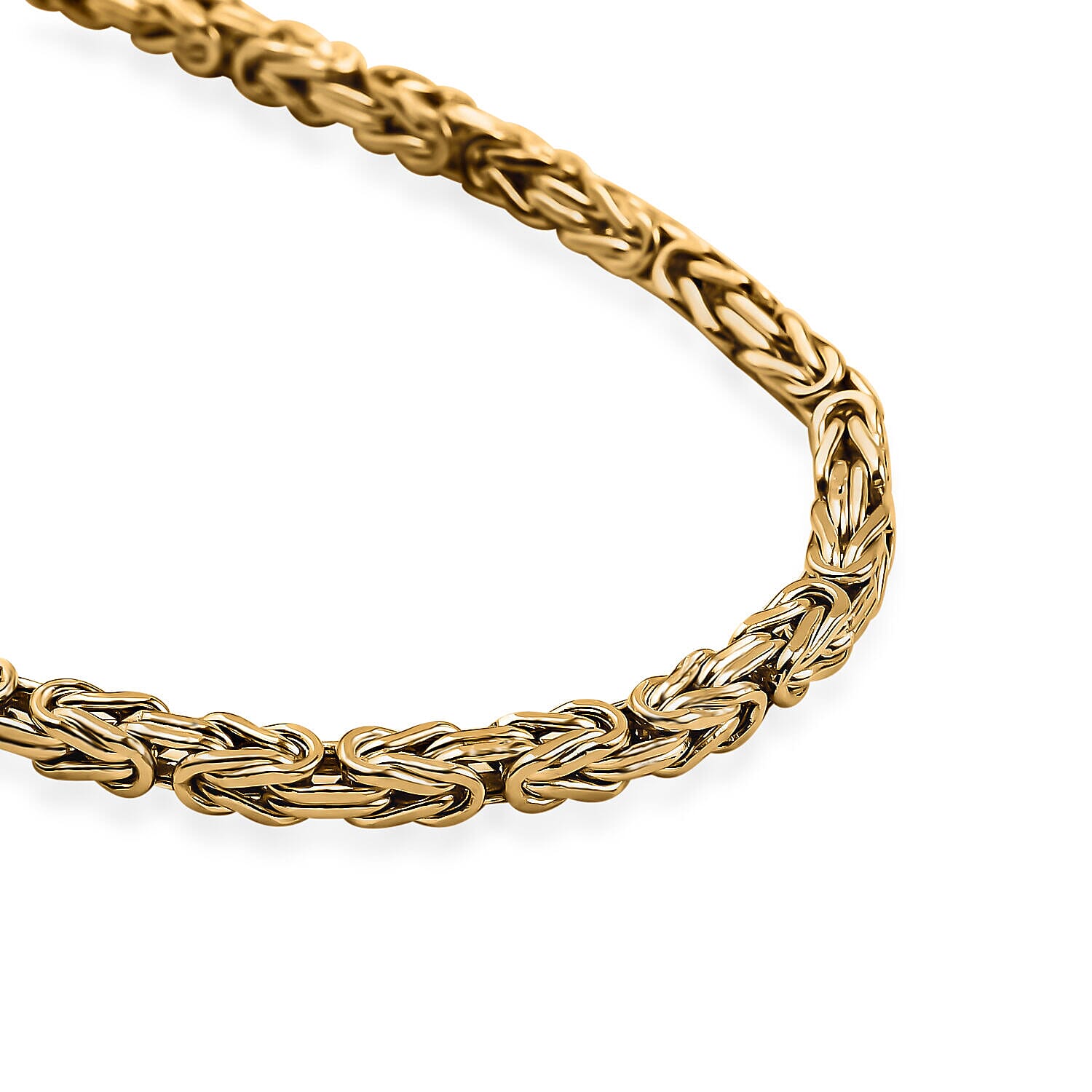 Close Out Deal - 9K Yellow Gold Byzantine Necklace with Lobster Clasp (Size 22), Gold wt 15.00 Gms