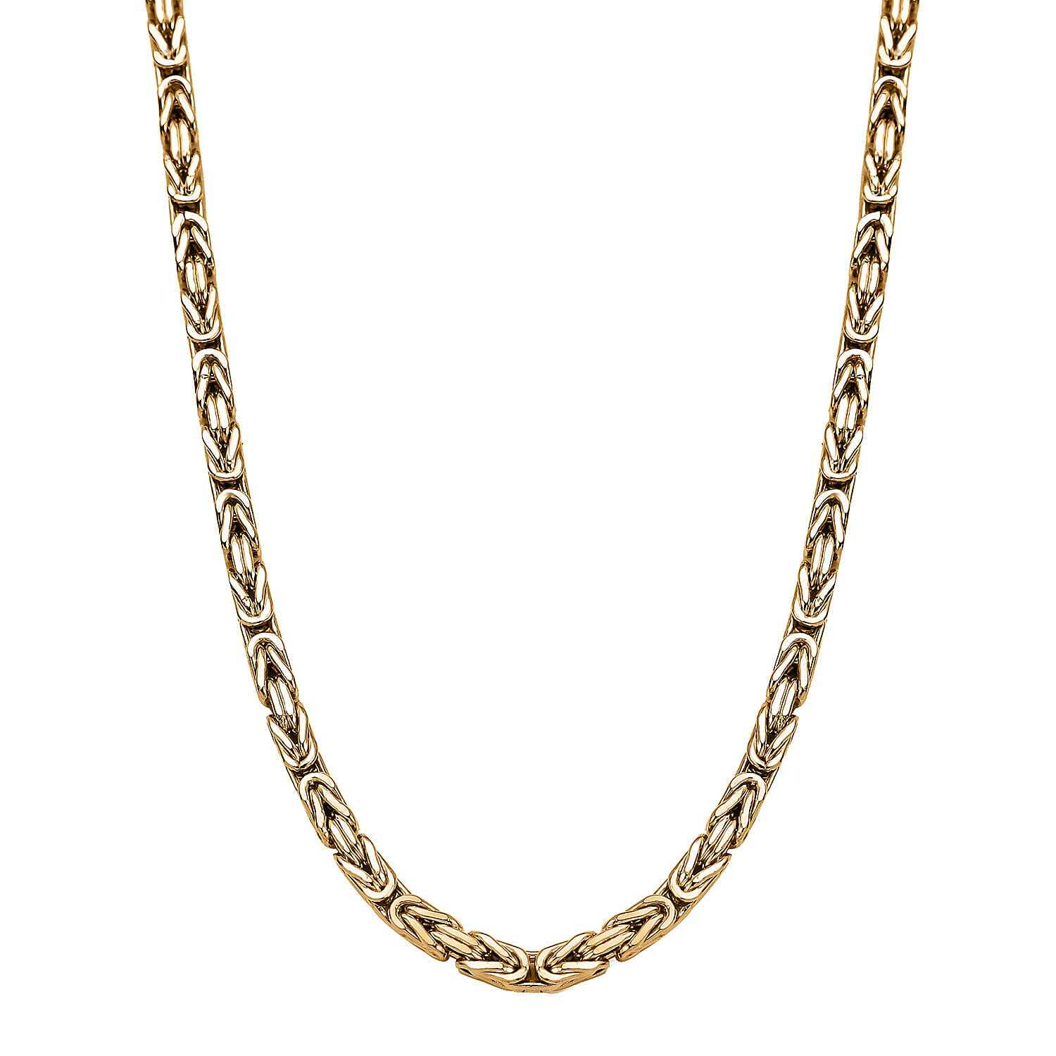 Close Out Deal - 9K Yellow Gold Byzantine Necklace with Lobster Clasp (Size 22), Gold wt 15.00 Gms