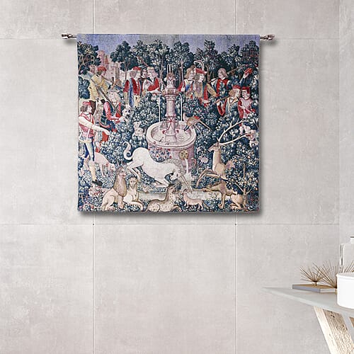 Signare Tapestry 100 Cotton Wall Hanging The Hunt of the Unicorn Size 100x100 Cm 3566180 TJC