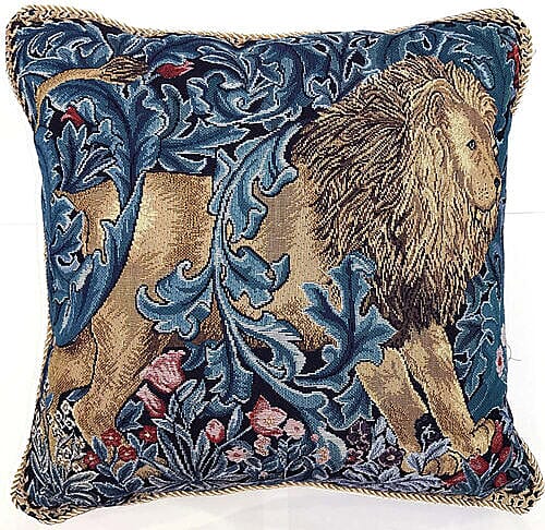 Signare Tapestry Art - Cushion Cover Inspired by William Morris The Lion (45x45cm)