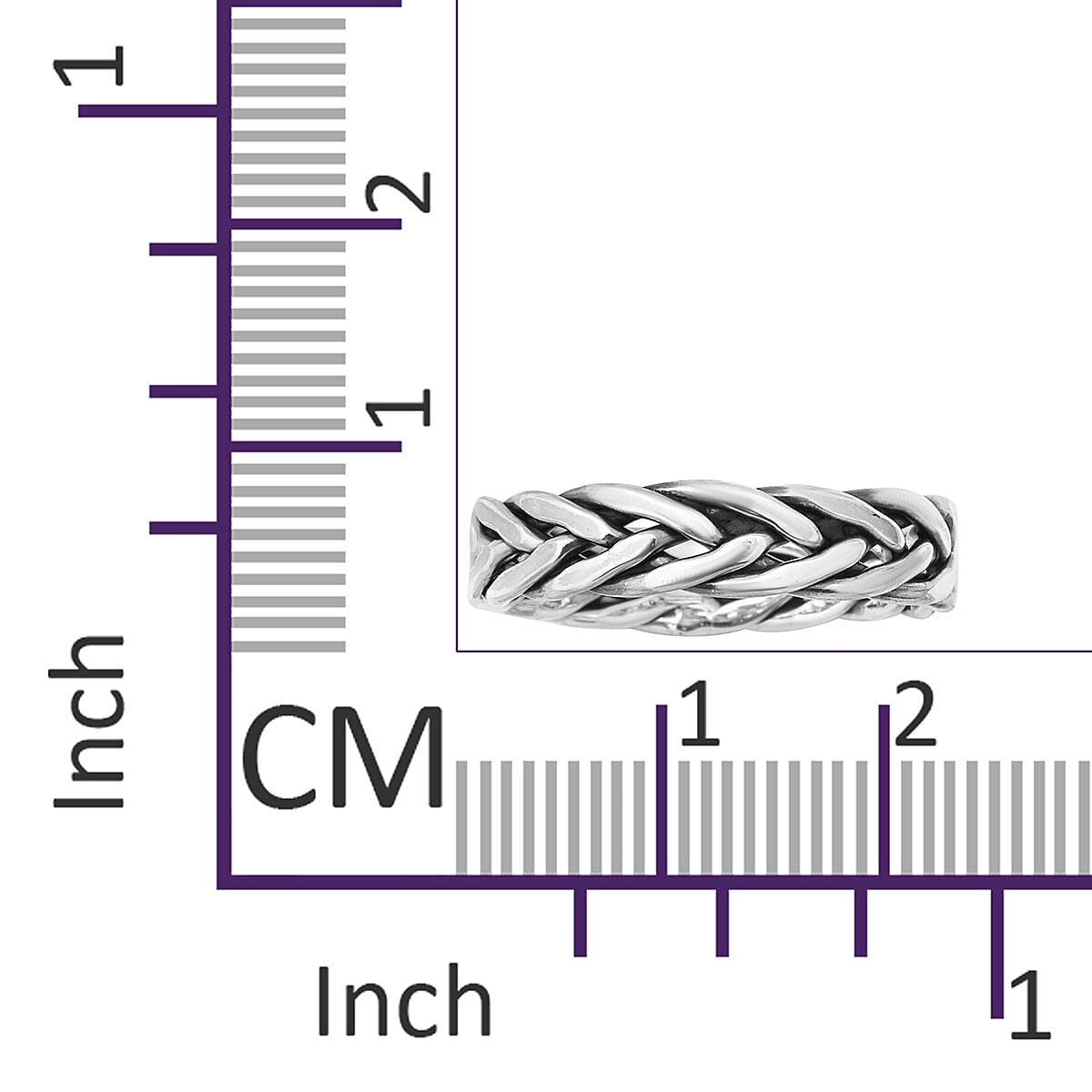 Sterling Silver Braided Band Ring