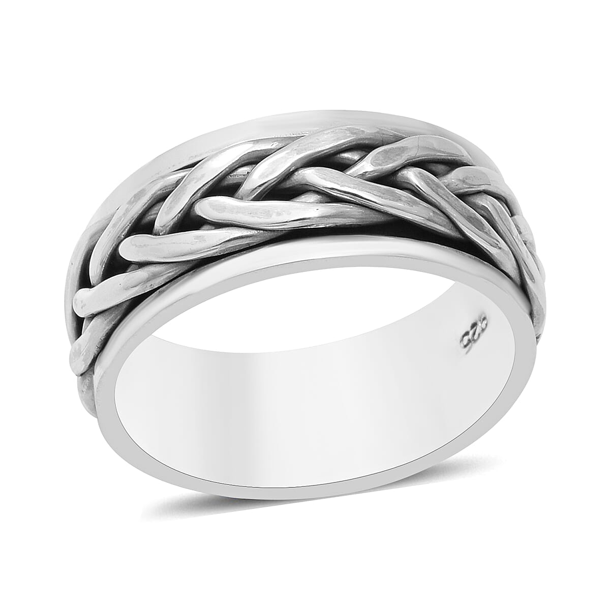 Sterling Silver Braided Band Ring, Silver wt 6.90 Gms