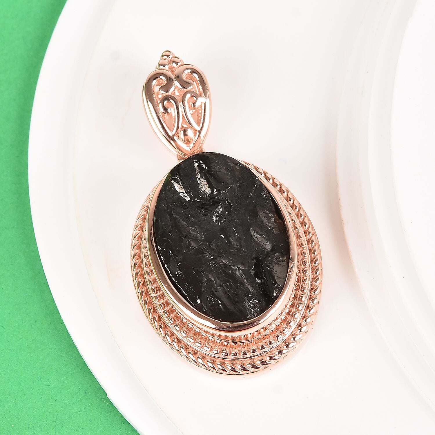 Elite Shungite Magnetic Pendant in Rose Gold Tone