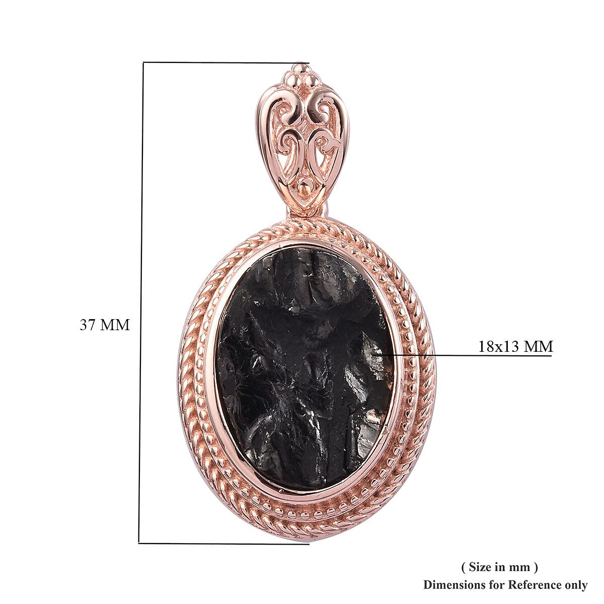 Elite Shungite Magnetic Pendant in Rose Gold Tone