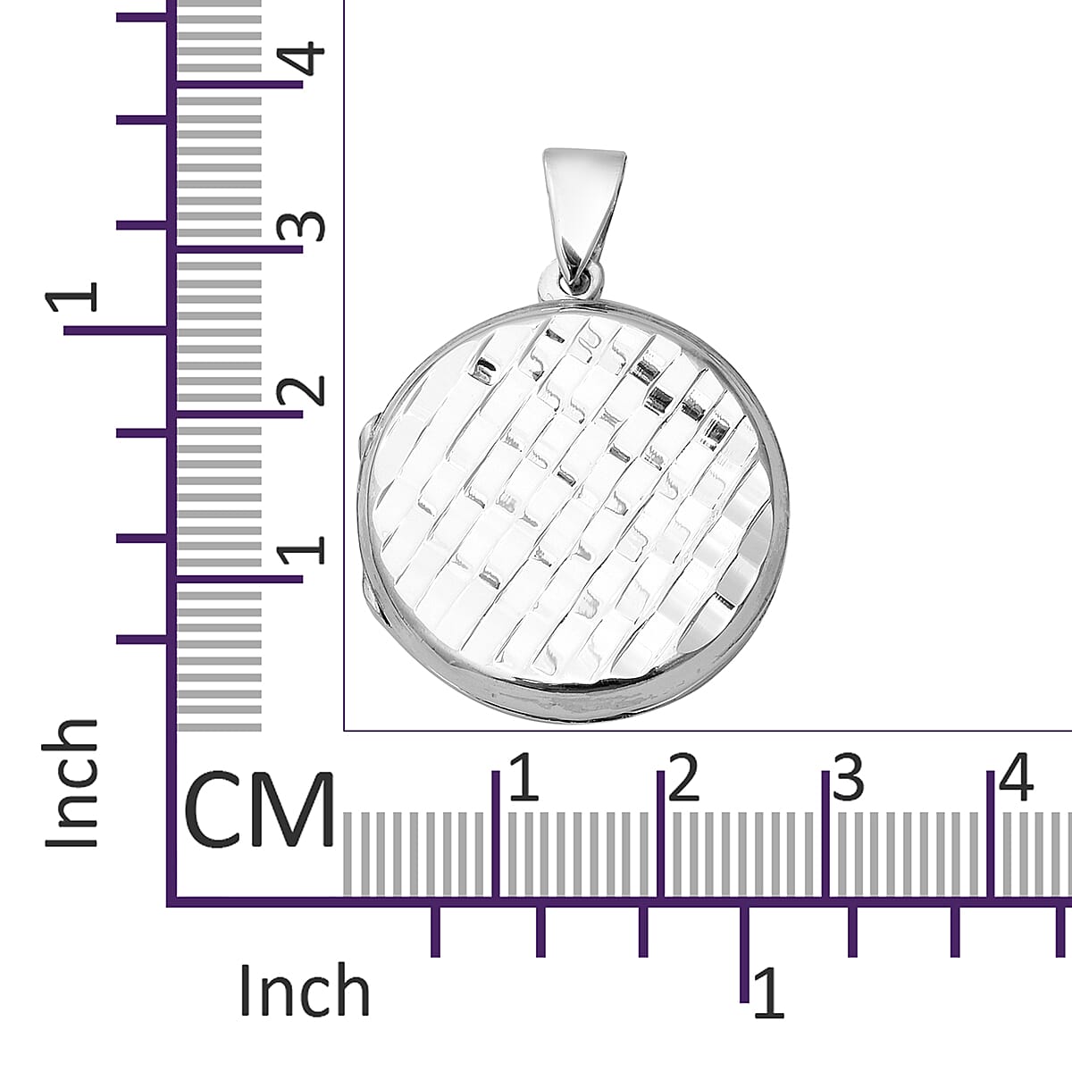 Sterling Silver Round Locket, Silver wt 7.40 Gms