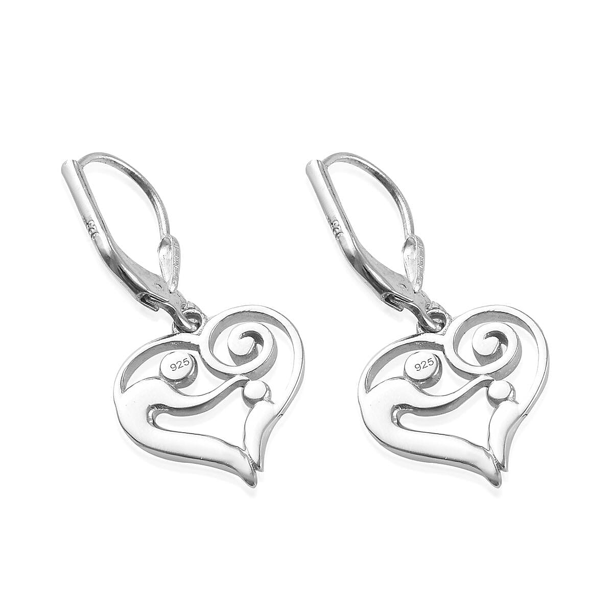 Platinum and Yellow Gold Overlay Sterling Silver Lever Back Earrings