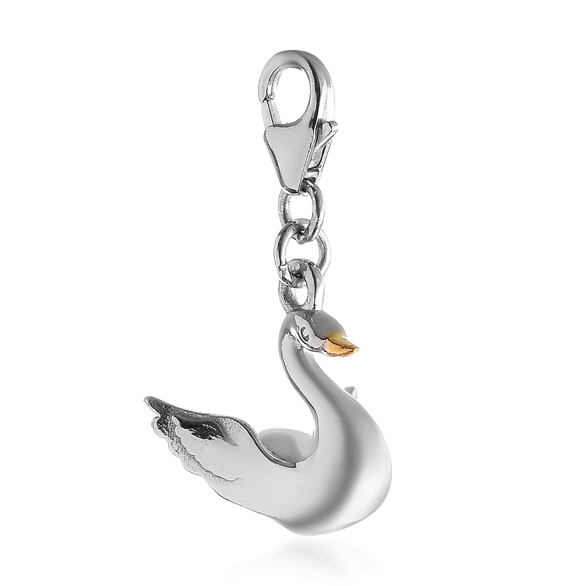 Platinum and Yellow Gold Overlay Sterling Silver Charm