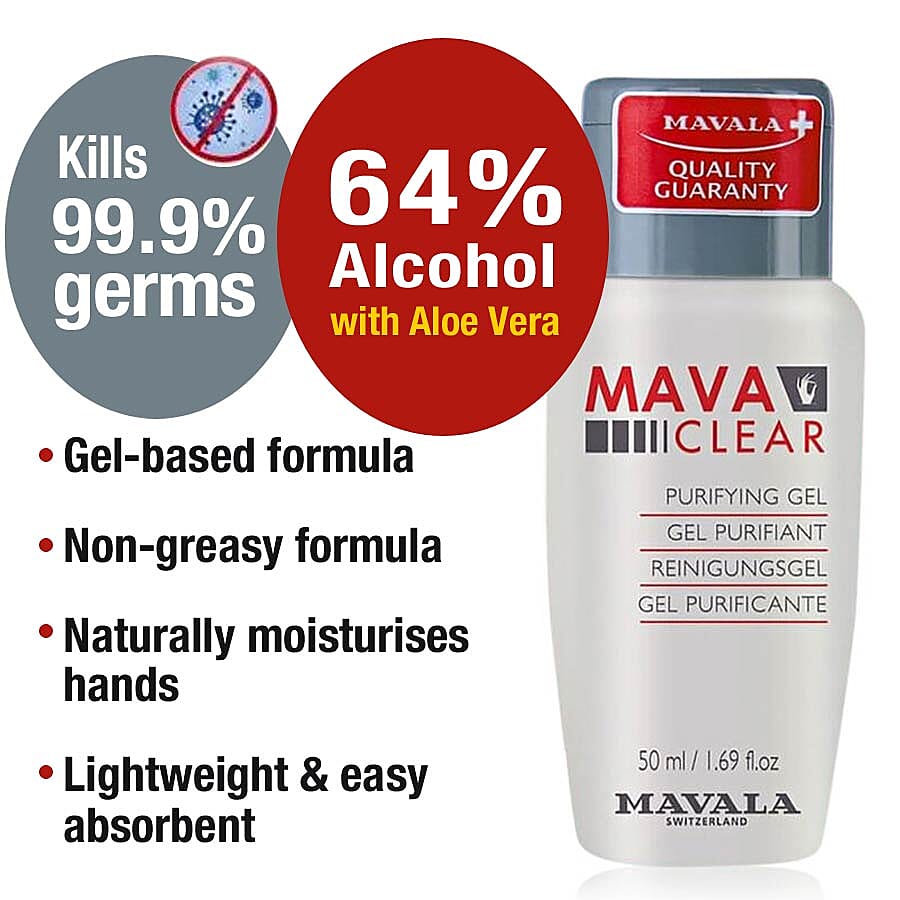 Mavala: Active Hand Sanitiser Gel 64% Alcohol- 50ml