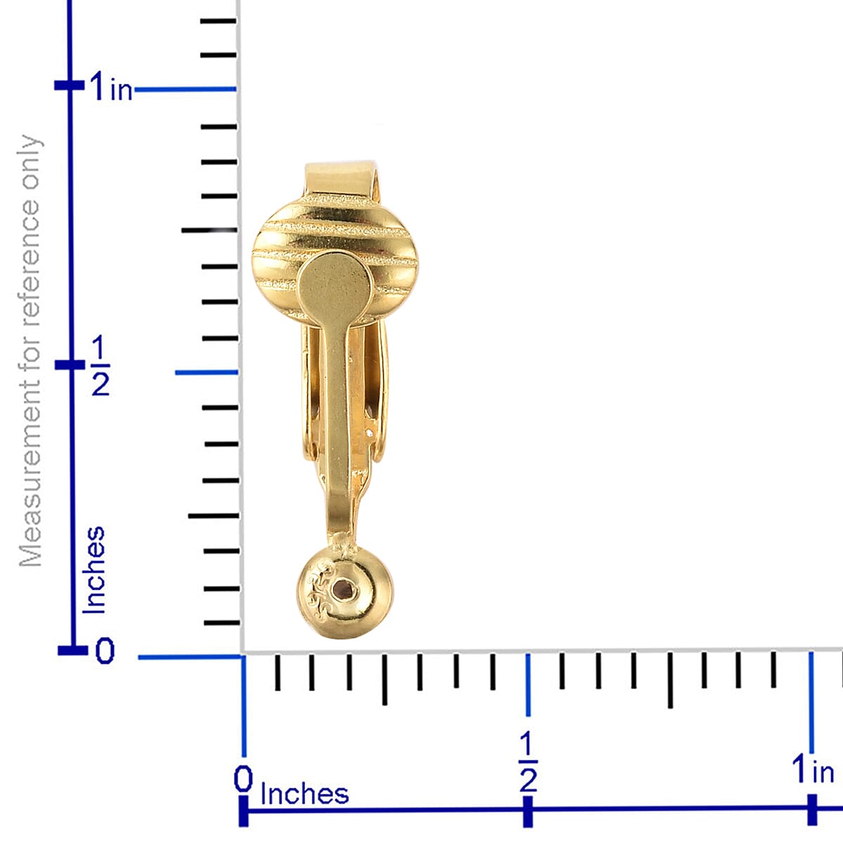 Yellow Gold Overlay Sterling Silver Clip On Earring Converter  - For Stud