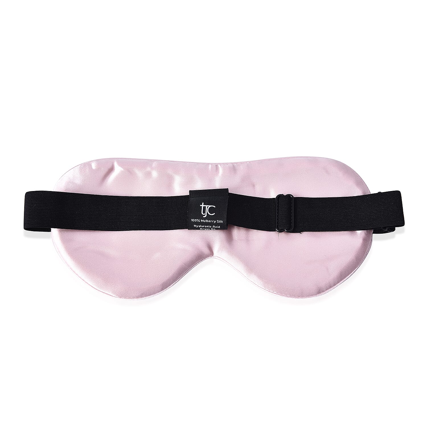 Hyalu & Argan Oil Infused Mulberry Silk Eye Mask with Adjustable Elastic Band (Size 23 x10 Cm) - Dusty Pink