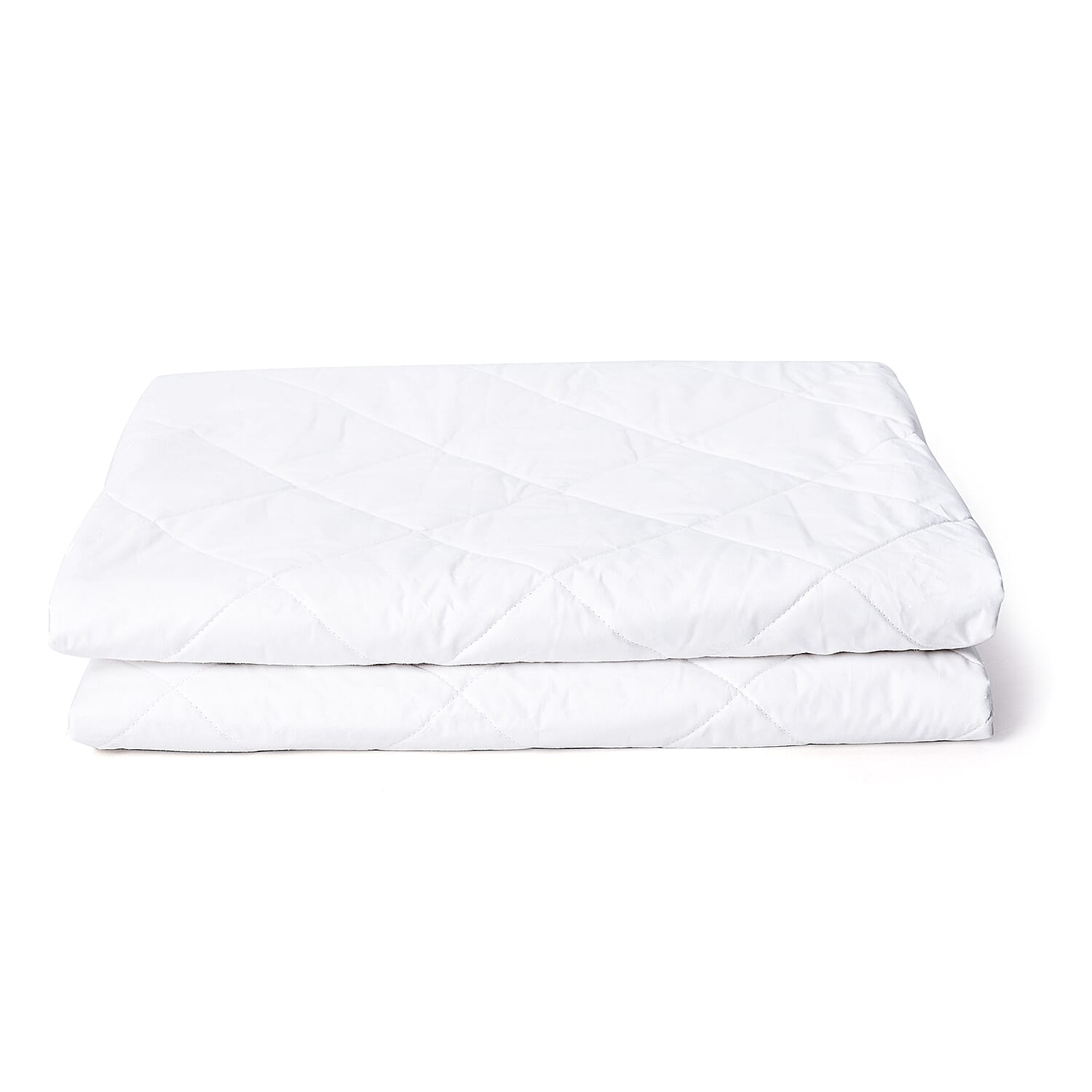 100% Mulberry Silk Quilted Mattress Protector with 100% Cotton Cover & Four Elastic Strap - Size: King