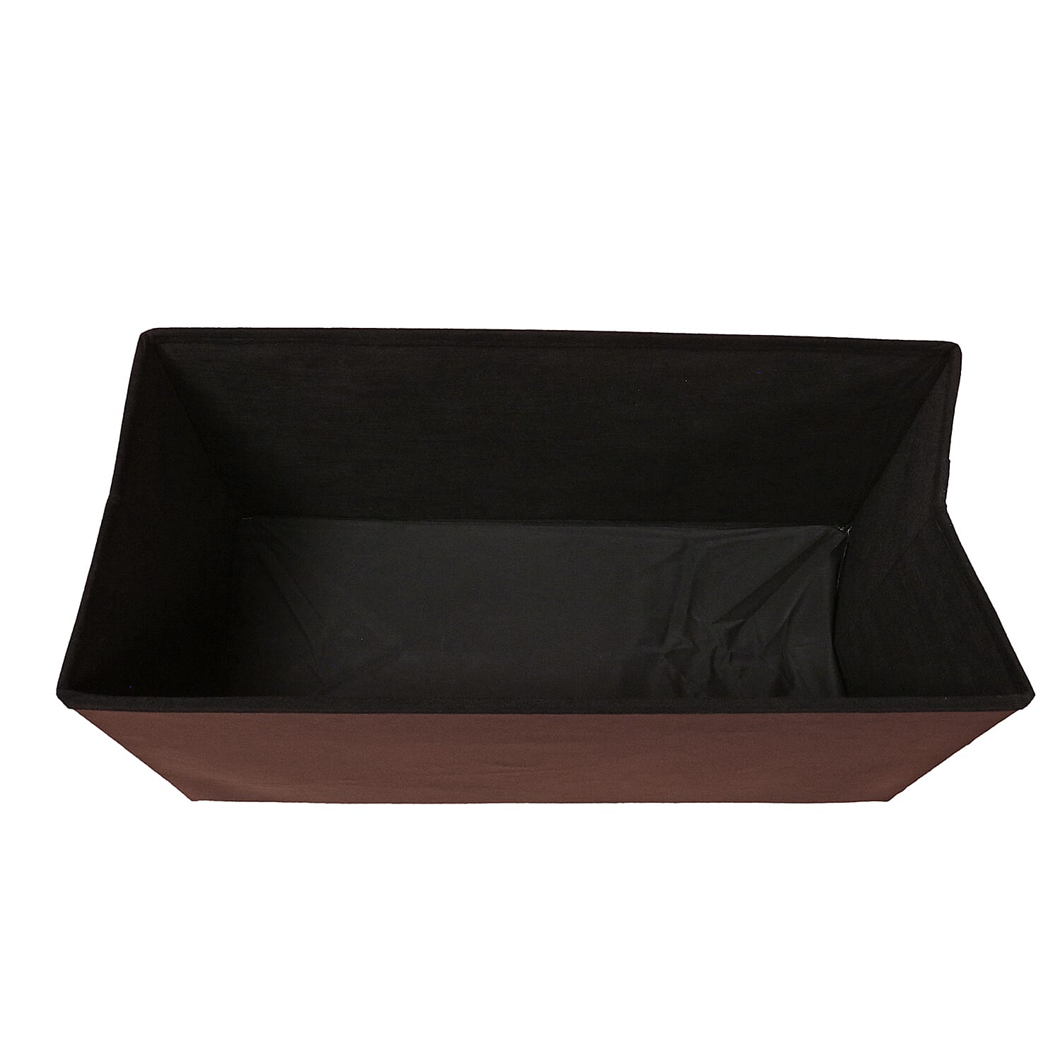 Multi Functional Foldable Storage Ottoman (Size 76x38x38 Cm) - Black