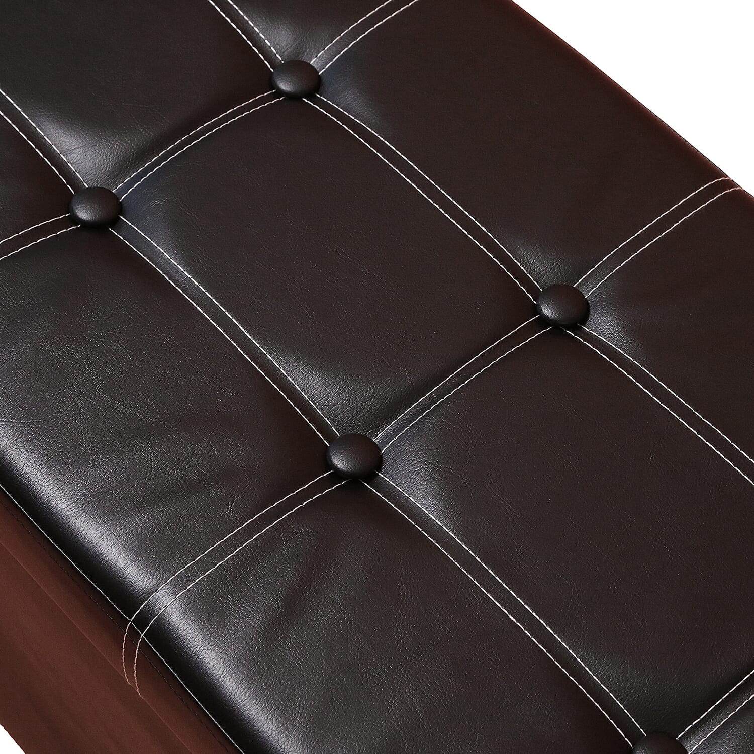 Multi Functional Foldable Storage Ottoman (Size 76x38x38 Cm) - Black