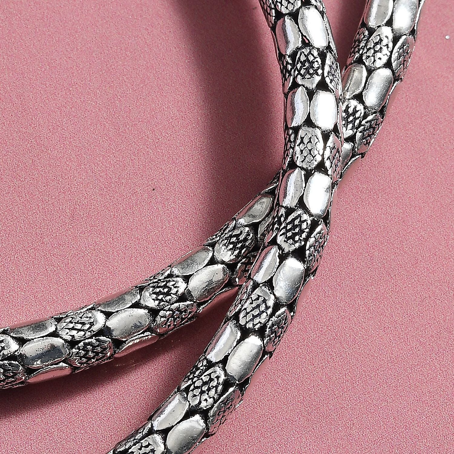 Royal Bali Sterling Silver Necklace (Size 20), Silver wt 54.15 Gms