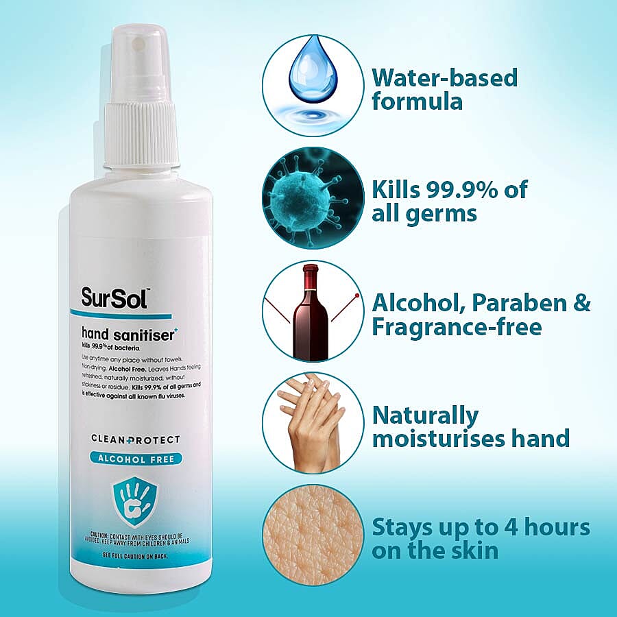 SurSol Clean+Protect Alcohol Free Hand Sanitiser 250ml