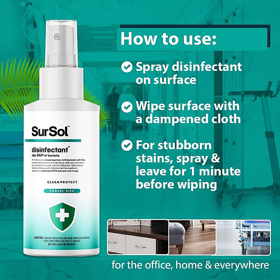 SurSol Anti-Bacterial Anti-Virus Disinfectant Surface Cleaner 50ml