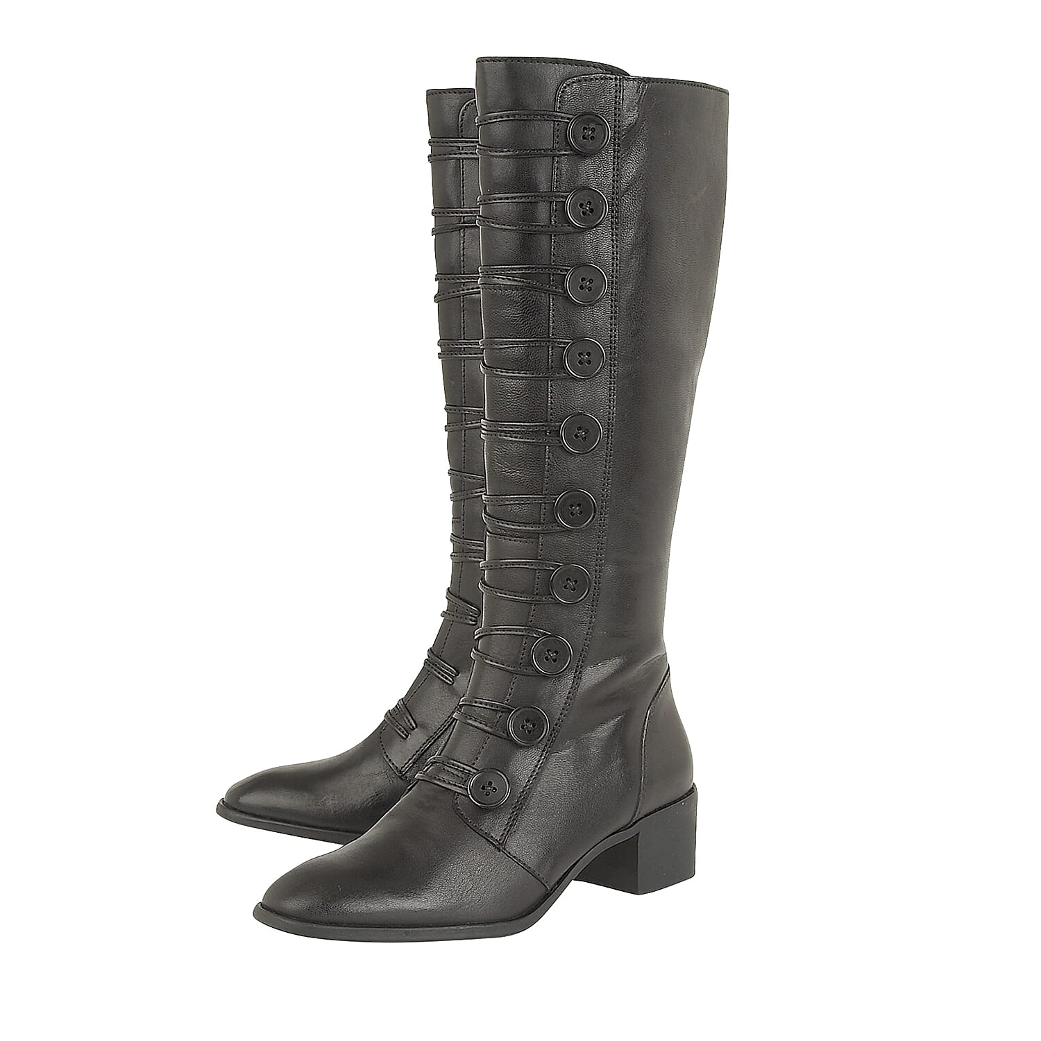 Lotus Leather Spindle Knee High Boots (Size 3)