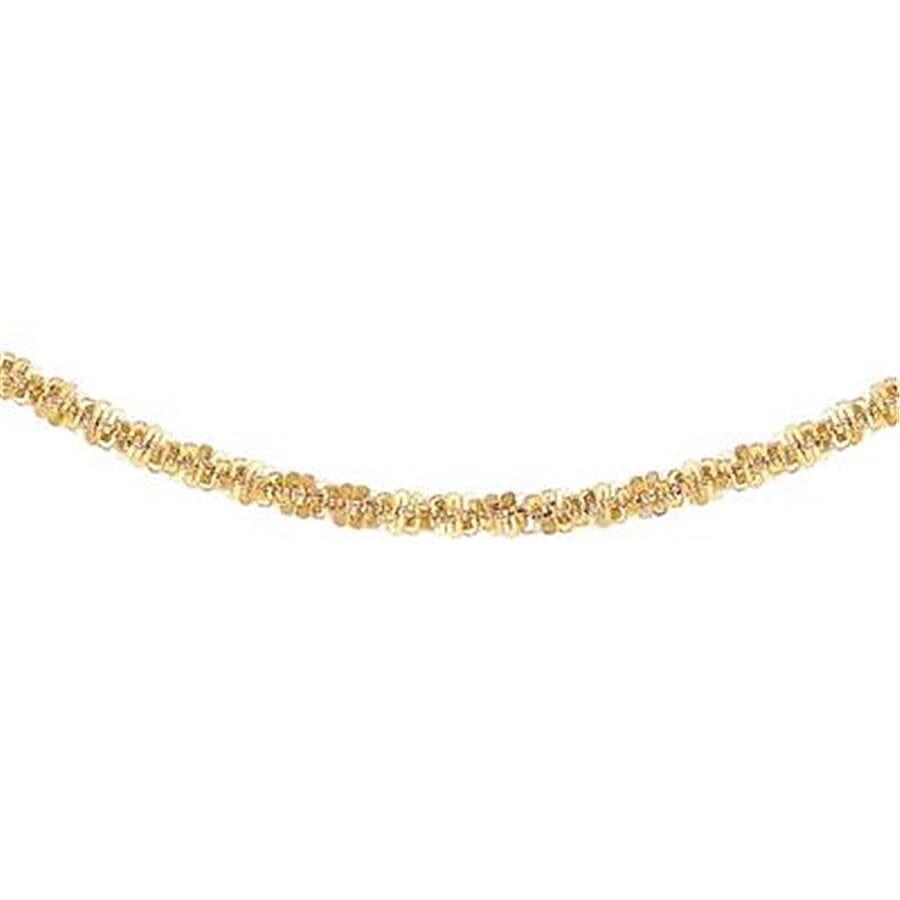 Close Out Buy- 9K Yellow Gold Diamond Cut Rock Necklace (Size 20) (3.4 grams)