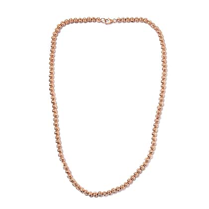 Beaded Necklace in Rose Gold Plated Sterling Silver Grams 20