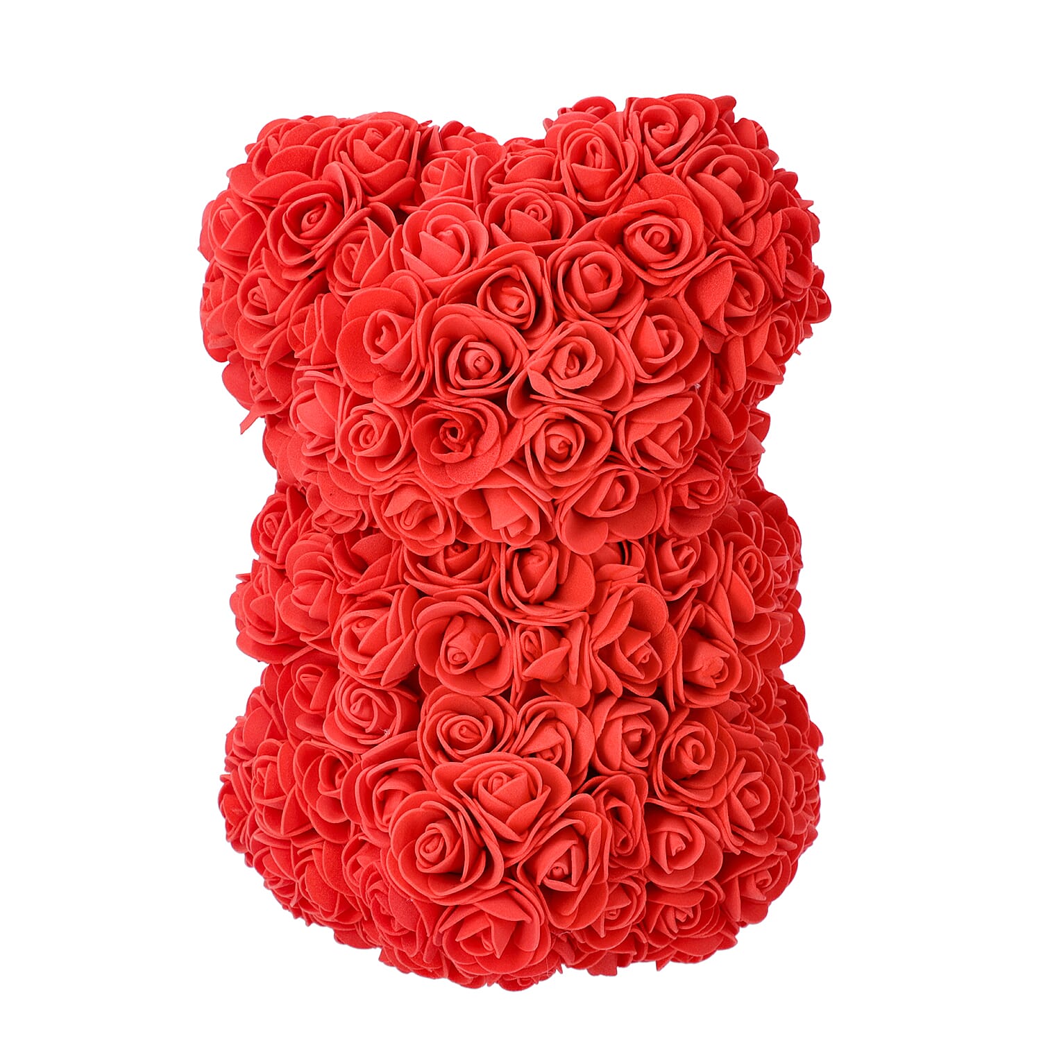 Lovely Rose Flower Bear with Bow Tie - Red