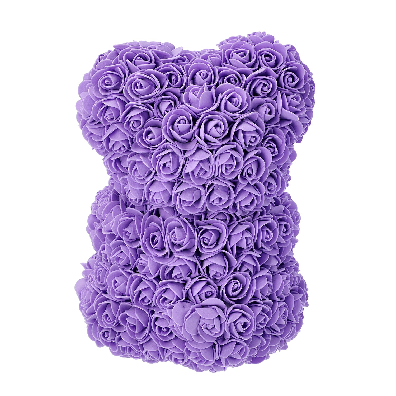 Lovely Rose Flower Bear with Bow Tie - Purple