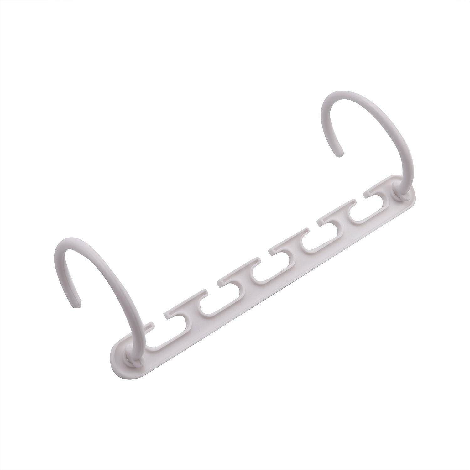 8 Piece Set - Space Saving Hanger (Size 10x7 cm) - White