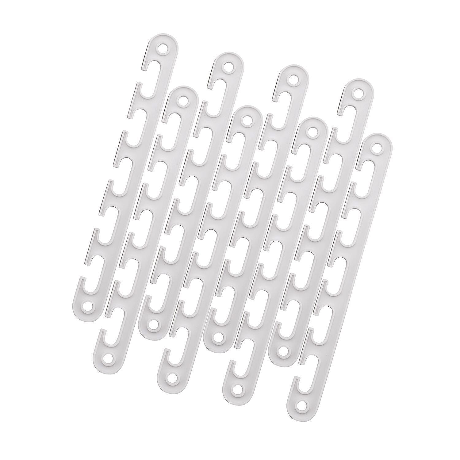 8 Piece Set - Space Saving Hanger (Size 10x7 cm) - White