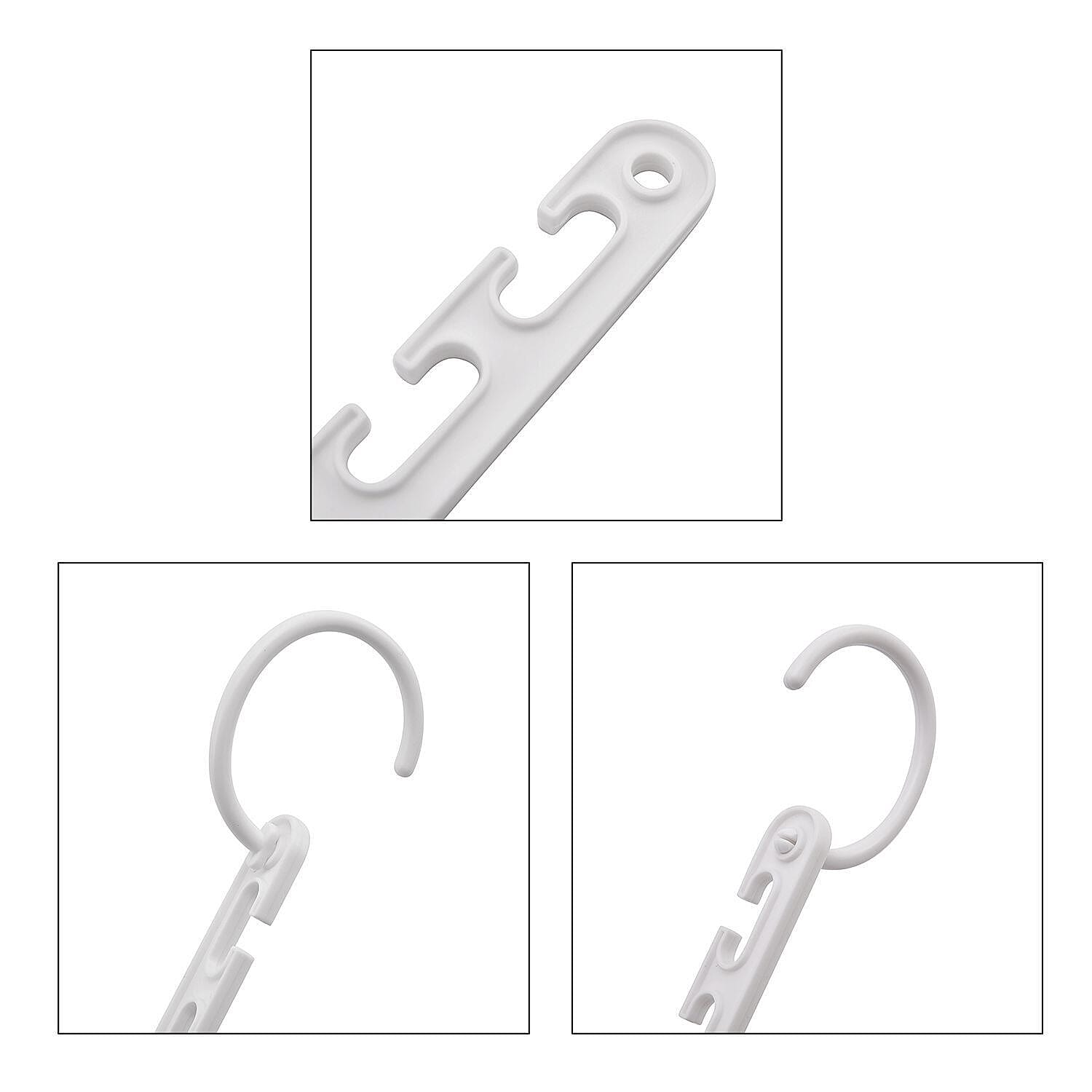 8 Piece Set - Space Saving Hanger (Size 10x7 cm) - White