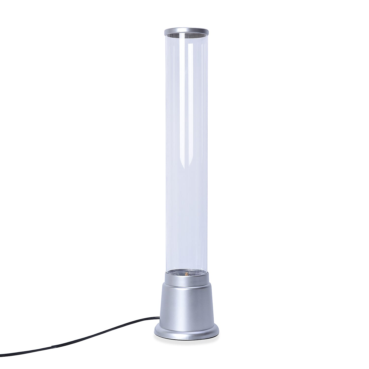 Bubble Fish Tank Lamp with Colour Changing LED Light (H 58Cm) - Silver Base Colour